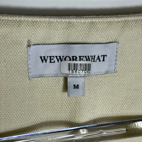 WeWoreWhat x Rent the Runway Cream Linen Blend Boxy Vest, Medium - Picture 5 of 8